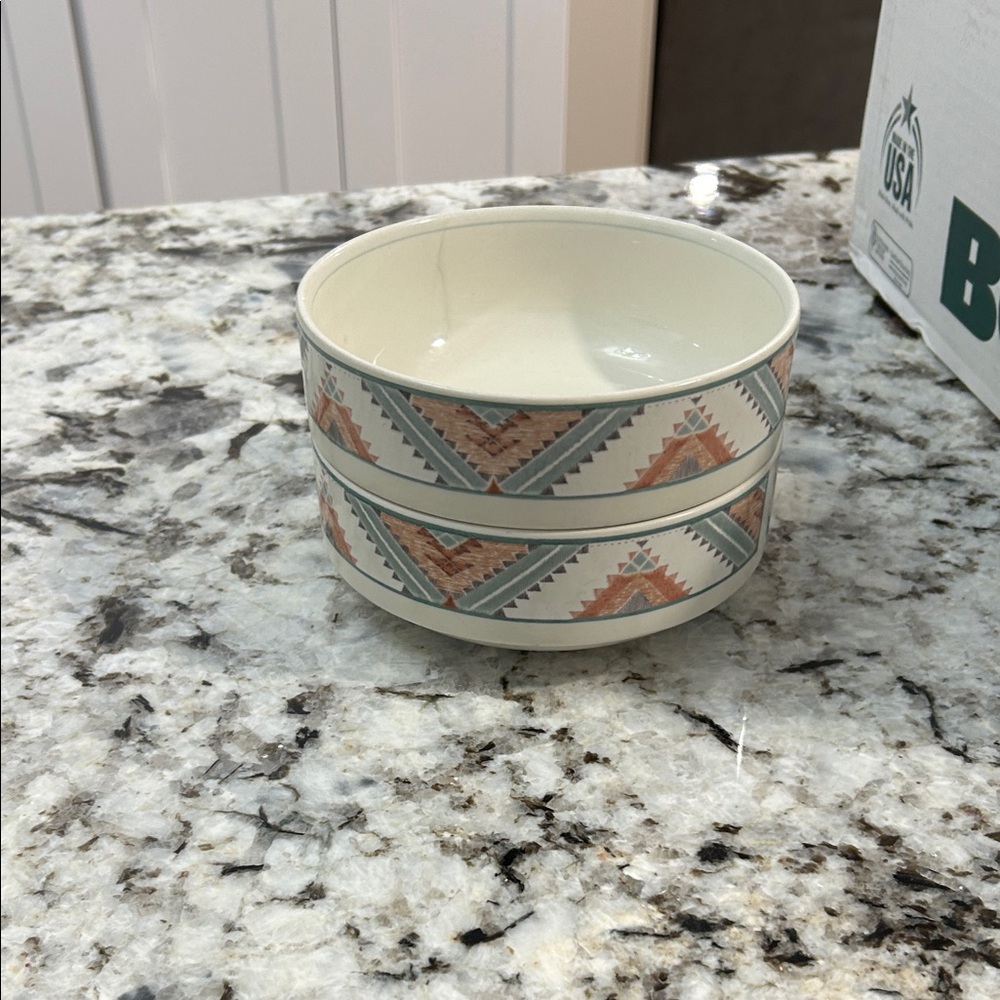 Santa  Fe  Patterned Ceramic Bowls